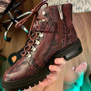 Vince Camuto snakeskin print boot